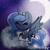 Size: 1024x1024 | Tagged: source needed, safe, artist:silver meadow, princess luna, alicorn, pony, g4, cloud, female, moon, solo