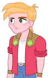 Size: 964x1579 | Tagged: safe, artist:edy_january, edit, edited screencap, screencap, big macintosh, human, equestria girls, g4, my little pony equestria girls: better together, background removed, male, not a vector, simple background, solo, transparent background