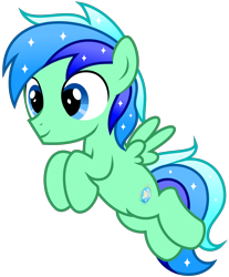Size: 2640x3190 | Tagged: safe, artist:strategypony, oc, oc only, oc:jade breeze, pegasus, pony, colt, flying, foal, high res, male, multicolored mane, multicolored tail, pegasus oc, shiny mane, simple background, tail, transparent background, wings