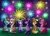 Size: 768x558 | Tagged: safe, artist:silver meadow, applejack, fluttershy, pinkie pie, rainbow dash, rarity, twilight sparkle, alicorn, earth pony, pegasus, pony, unicorn, g4, facing away, female, fireworks, mane six, mare, sitting, twilight sparkle (alicorn)