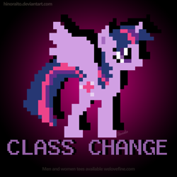 Size: 1299x1299 | Tagged: safe, artist:hinoraito, twilight sparkle, alicorn, pony, g4, gradient background, pixel art, solo, twilight sparkle (alicorn)