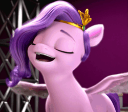 Size: 691x609 | Tagged: safe, screencap, pipp petals, pegasus, pony, g5, my little pony: make your mark, my little pony: make your mark chapter 1, spoiler:my little pony: make your mark, adorapipp, animated, cross-eyed, cute, female, gif, mare, onomatopoeia, open mouth, raspberry, raspberry noise, silly, silly face, silly pony, solo, spread wings, tongue out, wings
