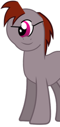 Size: 326x686 | Tagged: safe, artist:flynnmlp, derpibooru exclusive, donny swineclop, oc, oc only, oc:funny jo, cyclops, cyclops pony, earth pony, pony, g4, season 1, the best night ever, .svg available, animation error, earth pony oc, recolor, simple background, solo, svg, trace, transparent background, vector, wat