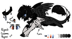 Size: 694x378 | Tagged: safe, artist:tay-niko-yanuciq, oc, oc only, pegasus, pony, female, heterochromia, mare, pegasus oc, simple background, solo, transparent background, wings
