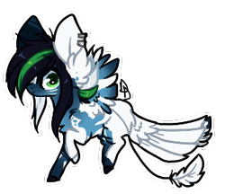 Size: 303x262 | Tagged: safe, artist:tay-niko-yanuciq, oc, oc only, pegasus, pony, colored hooves, ear fluff, female, mare, pegasus oc, raised hoof, simple background, solo, transparent background, wings