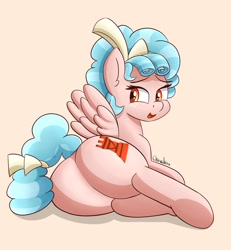 Size: 1668x1806 | Tagged: safe, artist:chiruchiru, cozy glow, pegasus, pony, g4, butt, cozy glutes, female, filly, foal, plot, simple background, solo