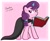 Size: 1774x1470 | Tagged: safe, artist:chiruchiru, sugar belle, pony, unicorn, g4, book, cape, clothes, female, magic, mare, simple background, solo