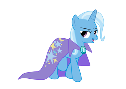 Size: 1587x1123 | Tagged: safe, artist:nebulonb100, trixie, pony, unicorn, g4, brooch, cape, clothes, female, jewelry, mare, simple background, solo, transparent background, trixie's brooch, trixie's cape, vector