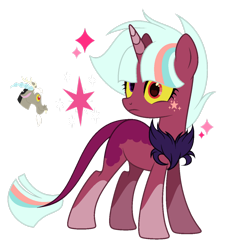 Size: 1920x2065 | Tagged: safe, artist:teal-quil, discord, oc, hybrid, g4, base used, interspecies offspring, offspring, parent:discord, parent:twilight sparkle, parents:discolight, simple background, transparent background