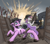 Size: 2420x2116 | Tagged: safe, artist:reddthebat, diamond tiara, sweetie belle, earth pony, pony, unicorn, redd's great war universe, g4, barbed wire, browning auto-5, explosion, female, grenade, gun, helmet, high res, machine gun, mare, maxim machine gun, mud, shooting, trench, trench warfare, war, weapon, world war i