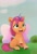 Size: 1362x1984 | Tagged: safe, artist:pipp_petal, sunny starscout, earth pony, pony, g5, cute, daaaaaaaaaaaw, fake horn, fake wings, female, filly, filly sunny starscout, foal, happy, raised hoof, sitting, sunnybetes, unshorn fetlocks, weapons-grade cute, younger