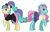 Size: 3860x2432 | Tagged: safe, artist:queertrixie, pixel pizazz, violet blurr, earth pony, pony, g4, clothes, duo, duo female, earth pony pixel pizazz, earth pony violet blurr, equestria girls ponified, female, high res, mare, outline, ponified, simple background, transparent background