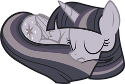 Size: 1249x833 | Tagged: safe, artist:wardex101, artist:zacatron94, edit, twilight sparkle, alicorn, pony, g4, behaving like a cat, curled up, cute, daaaaaaaaaaaw, depressed, discorded, discorded twilight, eyes closed, female, frown, hnnng, lying down, mare, prone, sad, sadorable, simple background, sleeping, solo, sorrow, tail, tail pillow, transparent background, twiabetes, twilight cat, twilight sparkle (alicorn), twilight tragedy, vector, weapons-grade cute