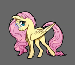 Size: 1024x886 | Tagged: safe, artist:t0byinthesky, fluttershy, pegasus, pony, g4, female, full body, glasses, gray background, mare, round glasses, simple background, solo