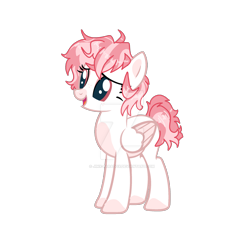 Size: 1920x1968 | Tagged: safe, artist:jinx-paradox, artist:pegasski, oc, oc only, pegasus, pony, g4, base used, coat markings, deviantart watermark, female, mare, obtrusive watermark, offspring, parent:big macintosh, parent:fluttershy, parents:fluttermac, simple background, smiling, solo, transparent background, watermark