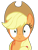 Size: 1280x1692 | Tagged: safe, artist:benpictures1, applejack, every little thing she does, g4, my little pony: friendship is magic, adoracreepy, applejack's hat, blank stare, clothes, cowboy hat, creepy, cute, fiducia compellia, hat, hypnosis, hypnotized, inkscape, jackabetes, looking at you, shrunken pupils, simple background, solo, thousand yard stare, transparent background, vector