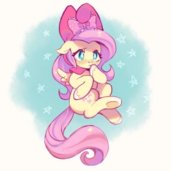 Size: 1024x1024 | Tagged: safe, artist:horseyuris, fluttershy, pegasus, pony, g4, bow, cute, female, hair bow, heart eyes, mare, my melody, sanrio, shyabetes, solo, underhoof, white pupils, wingding eyes