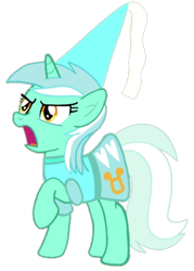 Size: 720x1007 | Tagged: safe, alternate version, artist:darlycatmake, lyra heartstrings, pony, unicorn, g4, angry, clothes, cute, dress, dressup, female, frown, full body, hat, hennin, lyra is not amused, lyrabetes, madorable, mare, open mouth, princess, princess lyra heartstrings, rage, raised hoof, serious, serious face, simple background, solo, standing, tail, transparent background, unamused