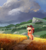 Size: 1550x1700 | Tagged: safe, artist:ajvl, applejack, earth pony, pony, g4, female, mare, scenery, smiling, solo