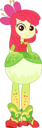 Size: 1072x3231 | Tagged: safe, artist:dupontsimon, apple bloom, human, fanfic:magic show of friendship, equestria girls, equestria girls series, g4, spoiler:eqg series (season 2), clothes swap, cornucopia costumes, fanfic art, inflatable dress, simple background, solo, transparent background, vector