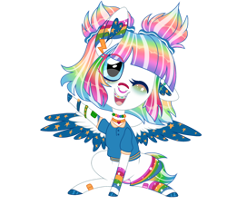 Size: 1280x1158 | Tagged: safe, artist:dilfistic, oc, oc only, oc:moxie, pegasus, pony, female, mare, one eye closed, simple background, solo, transparent background, wink