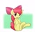 Size: 1024x934 | Tagged: safe, artist:up_p_ab, apple bloom, earth pony, pony, g4, female, filly, foal, sitting, solo