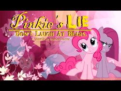 Size: 480x360 | Tagged: safe, artist:thebaffman, artist:woodentoaster, pinkie pie, earth pony, pony, g4, 2011, abstract background, angry, animated, balloon, brony music, laughter song, music, pinkamena diane pie, pinkie's lie, sitting, smiling, song, sound, static, text, webm
