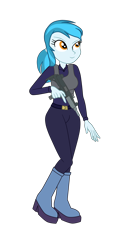 Size: 1900x3995 | Tagged: safe, artist:gmaplay, guardian angel (g4), human, equestria girls, g4, equestria girls-ified, gun, police, police officer, simple background, solo, submachinegun, transparent background, uzi, weapon