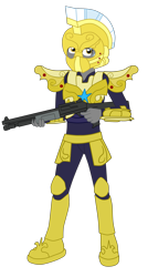 Size: 2151x3760 | Tagged: safe, artist:gmaplay, human, equestria girls, g4, armor, equestria girls-ified, gun, high res, royal guard, simple background, solo, transparent background, weapon