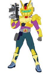 Size: 1950x2835 | Tagged: safe, artist:gmaplay, shining armor, human, equestria girls, g4, my little pony equestria girls: better together, armor, gun, kamen rider, kamen rider dragon knight, kamen rider ryuki, kamen rider torque, kamen rider zolda, s.w.a.t, simple background, solo, swat, transparent background, weapon