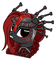Size: 800x861 | Tagged: safe, artist:jennieoo, oc, oc only, oc:goddess ylva, pony, armor, braid, eyeroll, fangs, female, irritated, show accurate, simple background, solo, transparent background, vector