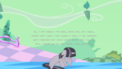 Size: 1920x1080 | Tagged: safe, artist:wardex101, twilight sparkle, alicorn, pony, g4, bad end, chaos, crying, dialogue, discorded, discorded landscape, discorded twilight, female, floating island, floppy ears, green sky, horn, mare, outdoors, palindrome get, scenery, sitting, solo, text, twilight sparkle (alicorn), twilight tragedy, wings