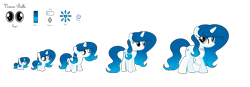 Size: 6213x2153 | Tagged: safe, artist:darbypop1, oc, oc:vivera belle, pony, age progression, baby, baby pony, female, filly, foal, high res, mare, simple background, solo, transparent background