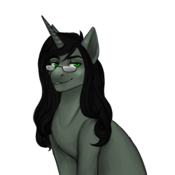 Size: 1500x1500 | Tagged: safe, artist:zloba, derpibooru exclusive, part of a set, oc, oc only, oc:braunly, pony, unicorn, glasses, looking at you, simple background, transparent background
