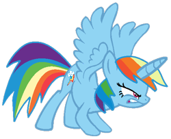 Size: 566x459 | Tagged: safe, artist:pastel-pocky, artist:twilyisbestpone, derpibooru exclusive, rainbow dash, alicorn, pony, g4, alicornified, angry, badass, base used, female, fighting stance, gritted teeth, mare, race swap, rage, ragebow dash, rainbowcorn, simple background, solo, spread wings, teeth, transparent background, wings