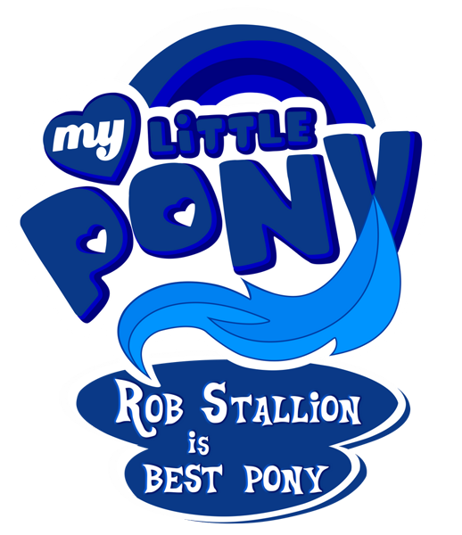 2858803 - safe, artist:mlpblueray, edit, oc, oc only, oc:rob stallion, logo,  logo edit, logo parody, my little x, simple background, tail, transparent  background - Derpibooru