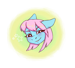 Size: 2425x2204 | Tagged: safe, artist:livzkat, oc, oc only, oc:dipper, pony, bust, cute, heart eyes, high res, png, short hair, simple background, smiling, smirk, solo, transparent background, wingding eyes