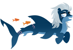 Size: 1920x1302 | Tagged: safe, artist:kabuvee, oc, merpony, original species, shark, shark pony, male, simple background, solo, transparent background