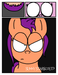 Size: 1171x1516 | Tagged: safe, artist:professorventurer, pipp petals, sunny starscout, earth pony, pegasus, pony, series:ask pippamena, g5, my little pony: a new generation, angry, mystery, plot twist, solved, sunny starscout is not amused, unamused