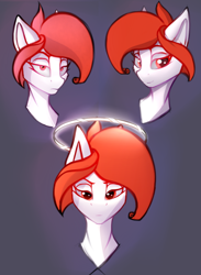 Size: 1100x1500 | Tagged: safe, artist:xeniusfms, oc, oc:ai artemis, earth pony, pony, bust, female, looking at you, portrait, smiling, solo