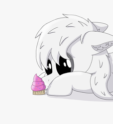 Size: 5000x5500 | Tagged: safe, artist:suidian, oc, oc:boo, earth pony, pony, fallout equestria, fallout equestria: project horizons, blank, cupcake, cute, fanfic art, food, wholesome