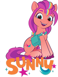 Size: 1592x2127 | Tagged: safe, sunny starscout, earth pony, pony, g5, my little pony: make your mark, my little pony: make your mark chapter 1, official, .svg available, coat markings, coloring page, female, mane stripe sunny, mare, open mouth, open smile, simple background, sitting, smiling, socks (coat markings), solo, sunny's bag, svg, text, transparent background, unshorn fetlocks, vector