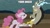 Size: 888x499 | Tagged: safe, edit, edited screencap, screencap, discord, pinkie pie, draconequus, earth pony, pony, g4, my little pony: friendship is magic, season 2, the return of harmony, caption, discord is amused, discorded, duo, female, image macro, looking at each other, looking at someone, mare, overcast, pouting, pouty lips, smug, text, troll