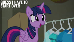 Size: 1280x720 | Tagged: safe, edit, edited screencap, editor:quoterific, screencap, twilight sparkle, alicorn, pony, g4, season 6, the saddle row review, cute, female, mare, open mouth, open smile, smiling, solo, text, twiabetes, twilight sparkle (alicorn)