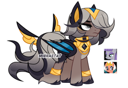 Size: 1280x878 | Tagged: safe, artist:mirrastat, maud pie, somnambula, oc, bat pony, pony, g4, base used, bat pony oc, crack ship offspring, eyelashes, female, frown, magical lesbian spawn, makeup, male, mare, offspring, parent:maud pie, parent:somnambula, peytral, simple background, stallion, transparent background, unshorn fetlocks