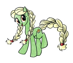 Size: 696x604 | Tagged: safe, artist:laya-21, granny smith, earth pony, pony, g4, simple background, solo, white background, young granny smith, younger