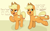 Size: 2634x1644 | Tagged: safe, artist:doodledonutart, applejack, earth pony, pony, g4, applebutt, bedroom eyes, bucking, bucky mcgillicutty, butt, cowboy hat, dialogue, female, hat, high res, hooves, hooves debate, kicks mcgee, lidded eyes, looking back, mare, open mouth, open smile, plot, raised hoof, shadow, smiling, solo, standing, tail