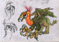 Size: 2271x1637 | Tagged: safe, artist:ja0822ck, griffon, solo, the giant claw, traditional art