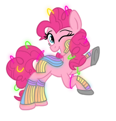 Size: 768x799 | Tagged: safe, artist:sjart117, pinkie pie, earth pony, pony, ask the mane 12, g4, cyberpunk, female, mare, permission given, rave, simple background, solo, transparent background