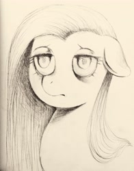 Size: 2587x3292 | Tagged: safe, artist:relighted, pinkie pie, earth pony, pony, g4, black and white, depressed, female, grayscale, high res, mare, monochrome, pencil, pencil drawing, pinkamena diane pie, sad, traditional art
